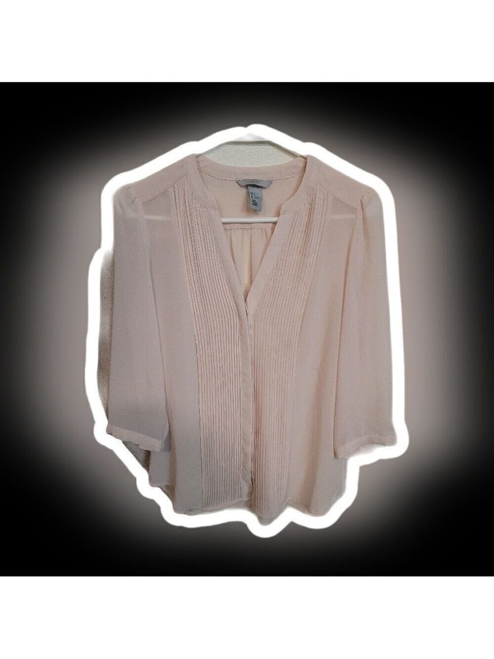 H&M Light Pink Button-Up Blouse